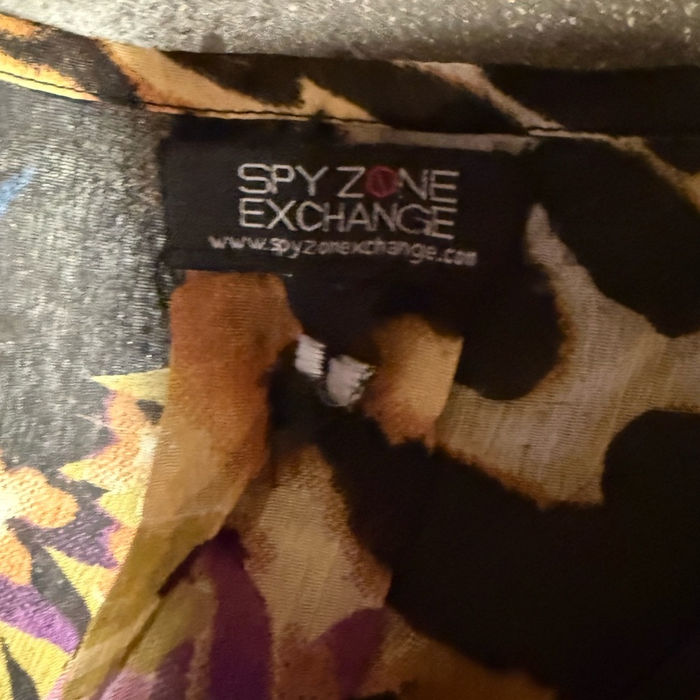 Vibrant Animal & Tropical Print Maxi Dress - Yellow, Black, Purple. - Picture 2 of 2